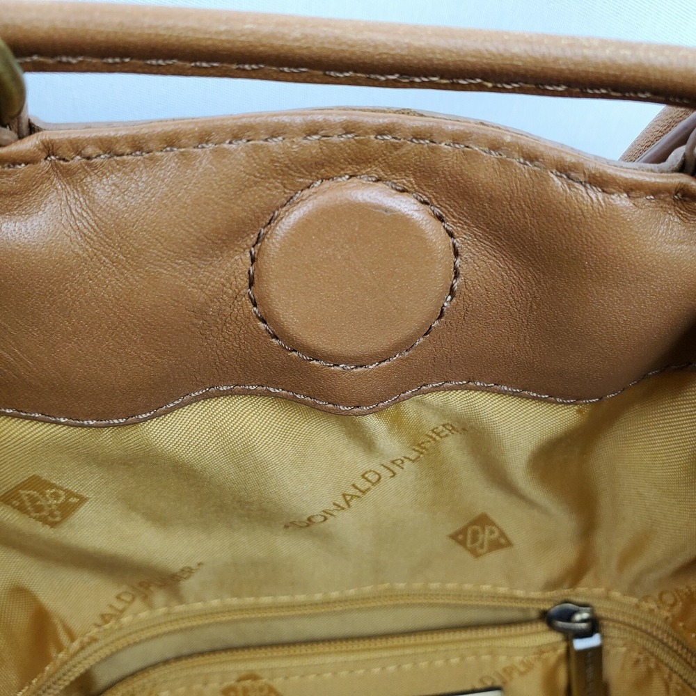 Donald‎ Pliner Large Texture Leather Hobo Bag Wave Pleat Satchel Shoulder Purse - Picture 5 of 12